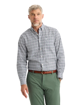 Camisa de vestir Dockers de algodón manga larga para hombre