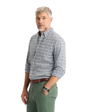 Camisa de vestir Dockers de algodón manga larga para hombre