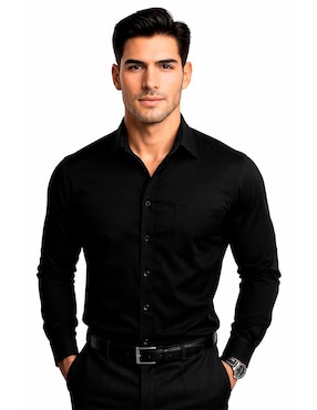 Camisa casual Medizin Uniformes manga larga para hombre