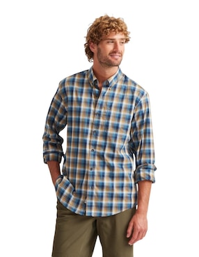 Camisa casual Eddie Bauer de algodón manga larga para hombre