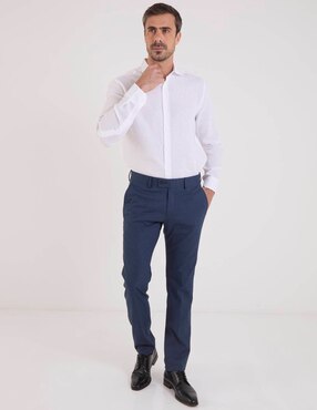 Camisa casual cubavera de lino manga larga para hombre
