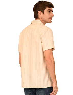 Camisa casual Ferrioni de algodón y poliéster manga corta para hombre