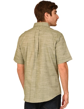 Camisa casual Ferrioni de algodón manga corta para hombre