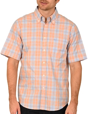 Camisa casual Ferrioni de algodón manga corta para hombre