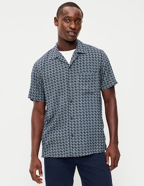 Camisa casual Old Navy de algodón manga corta para hombre