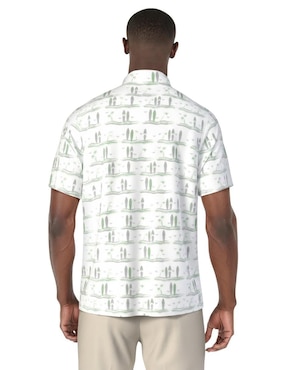 Camisa casual PGA de algodón manga corta para hombre