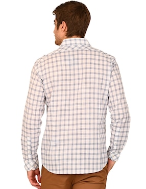 Camisa casual Ferrioni de algodón manga larga para hombre
