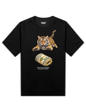 Playera Fnc Collezioni Tiger Money cuello redondo para hombre