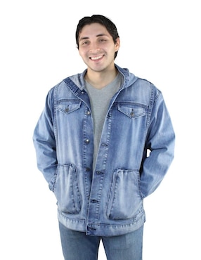 Chamarra casual Innermotion de mezclilla con capucha para hombre