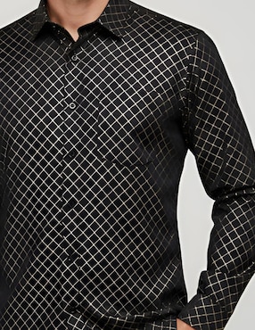 Camisa casual Pavini manga larga para hombre