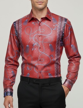 Camisa casual Pavini manga larga para hombre