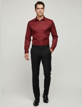 Camisa casual Pavini manga larga para hombre