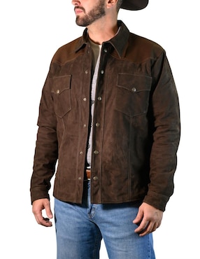 Chamarra Tacalero de piel para hombre