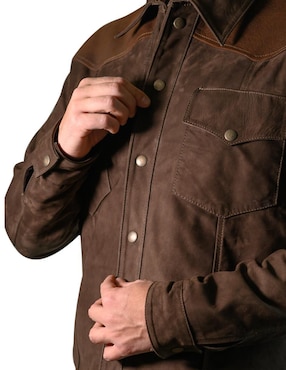Chamarra Tacalero de piel para hombre