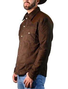 Chamarra Tacalero de piel para hombre
