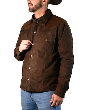 Chamarra Tacalero de piel para hombre