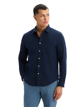 Camisa casual Dockers de algodón manga larga para hombre