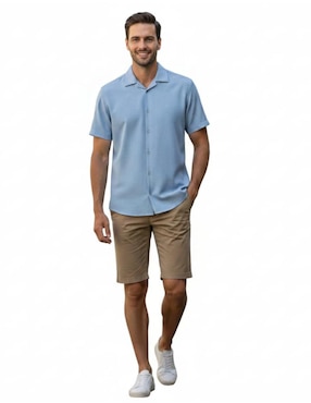 Camisa casual Michel Blanc manga corta para hombre