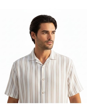Camisa casual Michel Blanc manga corta para hombre