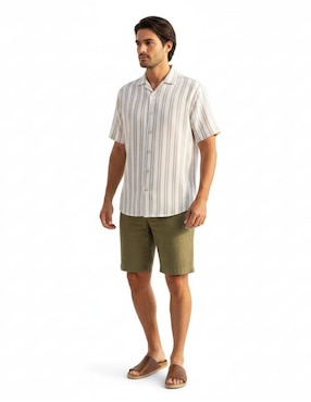 Camisa casual Michel Blanc manga corta para hombre