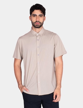 Camisa casual Generra de nylon manga corta para hombre