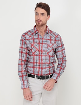 Camisa Casual Pavini De Algodón Manga Larga Para Hombre