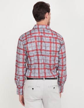 Camisa casual Pavini de algodón manga larga para hombre