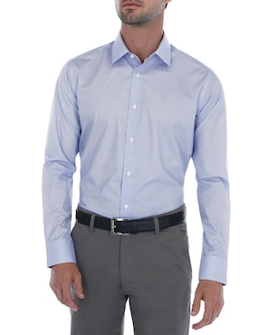 Camisa casual Scappino de algodón manga larga para hombre