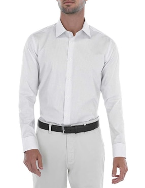 Camisa casual Scappino de algodón manga larga para hombre