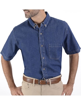 Camisa Casual Yale De Algodón Manga Corta Para Hombre