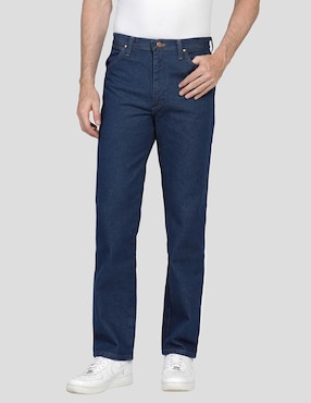 Jeans Slim Wrangler Lavado Obscuro Para Hombre