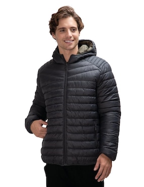 Chamarra de piel negra para caballero con capucha de tela para sudadera  desmontable cuello de solap Castelli Leather Authentic Hugo Con capucha y  cierre doble | Walmart en línea