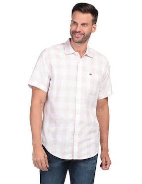 Camisa Casual Lee De Algodón Manga Corta Para Hombre