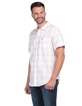Camisa casual Lee de algodón manga corta para hombre