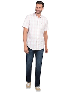 Camisa casual Lee de algodón manga corta para hombre