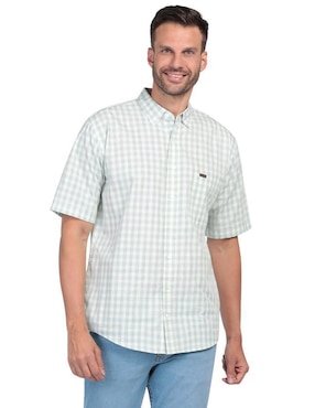 Camisa Casual Lee De Algodón Manga Corta Para Hombre