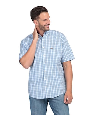 Camisa Casual Lee De Algodón Manga Corta Para Hombre