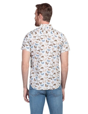 Camisa casual Lee de algodón manga corta para hombre