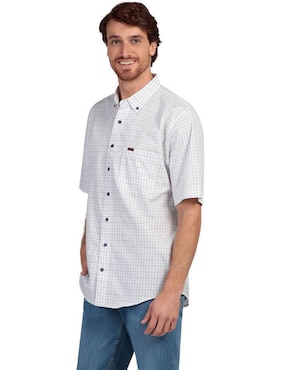 Camisa casual Lee de algodón manga corta para hombre
