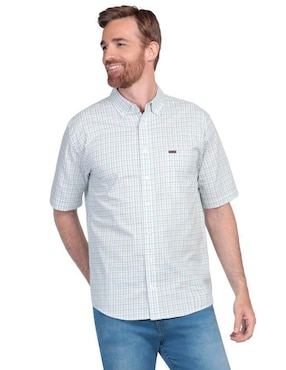 Camisa Casual Lee De Algodón Manga Corta Para Hombre