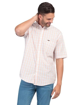 Camisa Casual Lee De Algodón Manga Corta Para Hombre