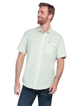 Camisa Casual Lee De Algodón Manga Corta Para Hombre