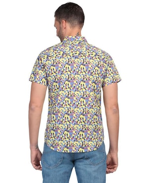 Camisa casual Lee de algodón manga corta para hombre