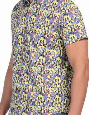 Camisa casual Lee de algodón manga corta para hombre