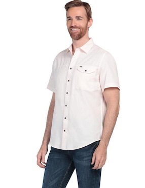 Camisa casual Lee de algodón manga corta para hombre