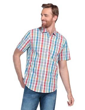 Camisa Casual Lee De Algodón Manga Corta Para Hombre