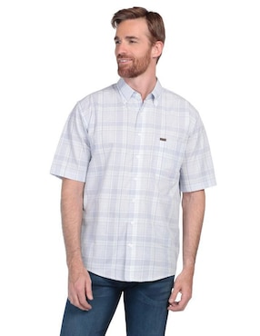 Camisa Casual Lee De Algodón Manga Corta Para Hombre