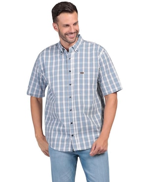 Camisa Casual Lee De Algodón Manga Corta Para Hombre