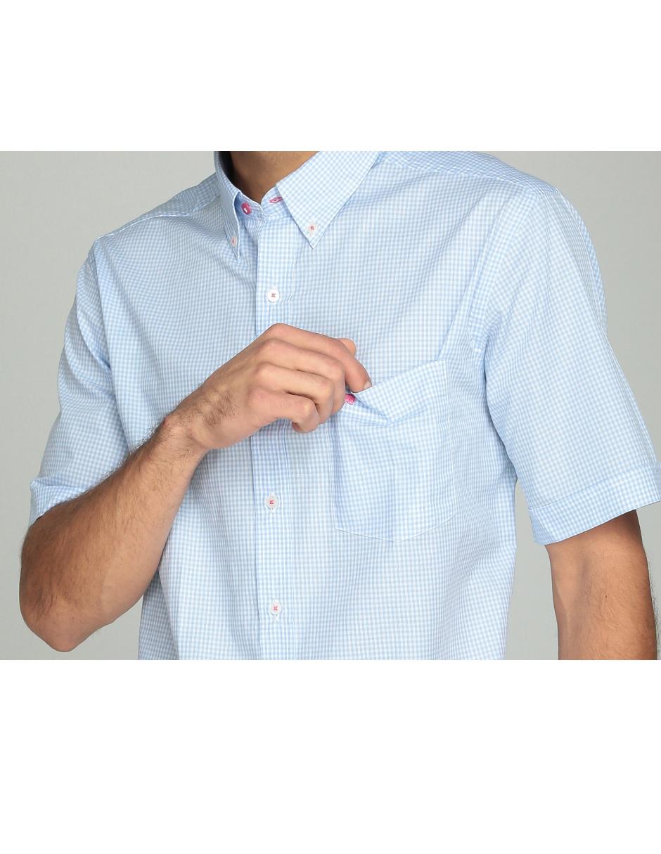 Camisa casual de algodón manga corta para hombre 4