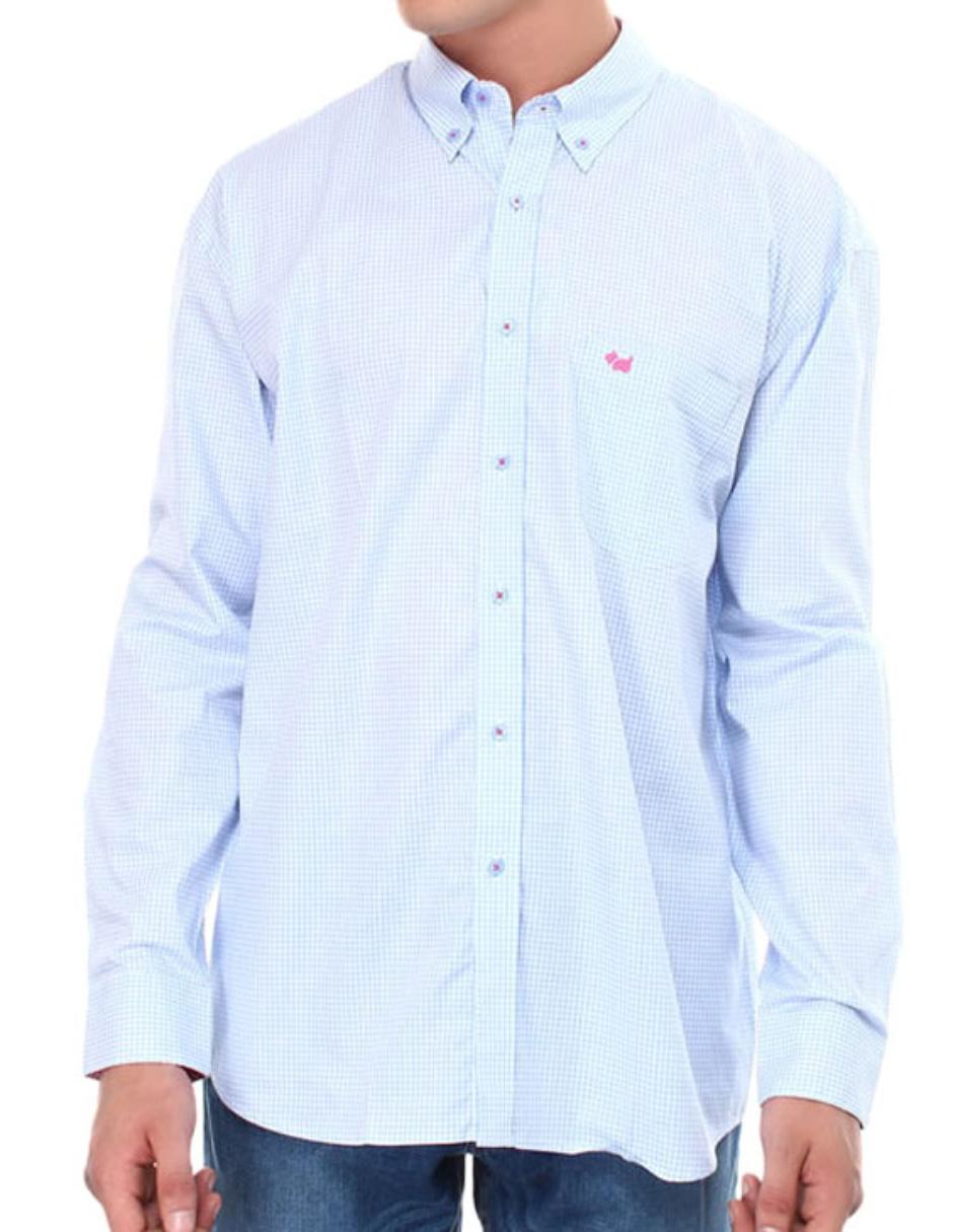 Camisa casual de algodón manga larga para hombre